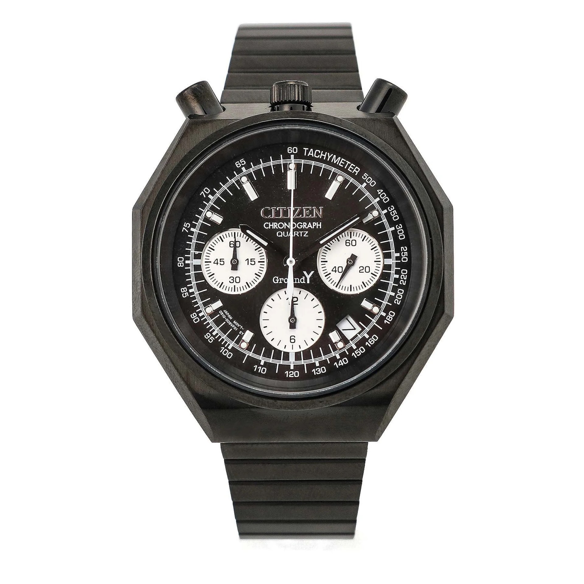 a black citizen ground y chronograph watch