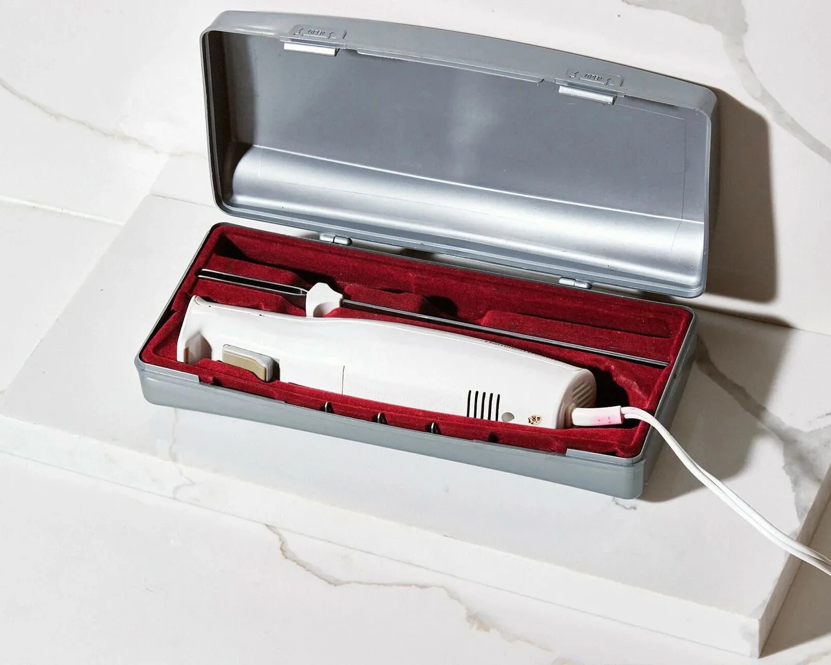 white electric knife in a box