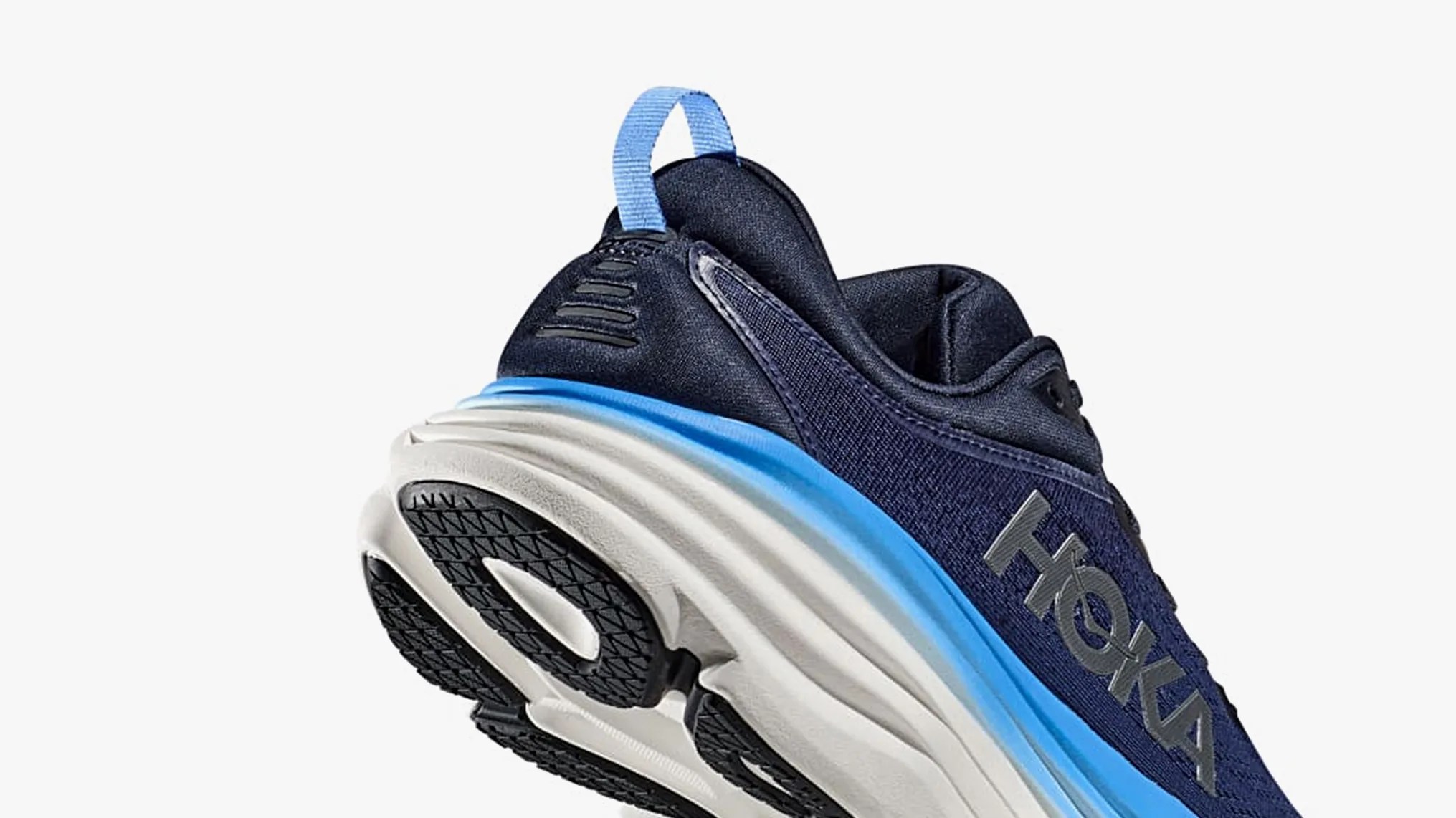 blue hoka shoe