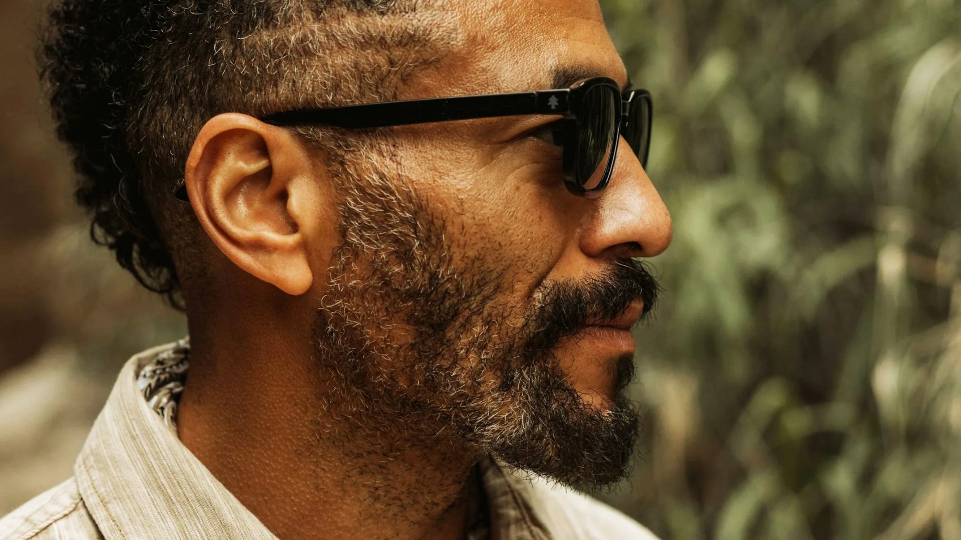 man wearing pair of black sunglasses