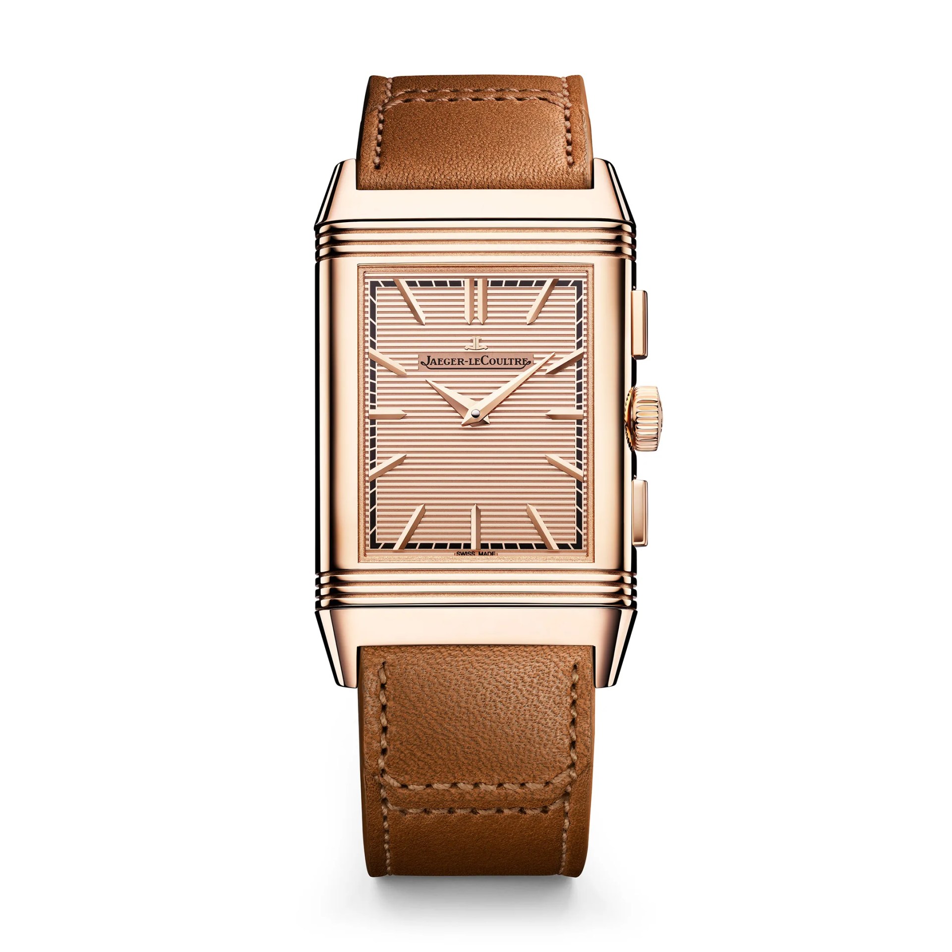 a gold jaeger lecoultre reverso dress watch