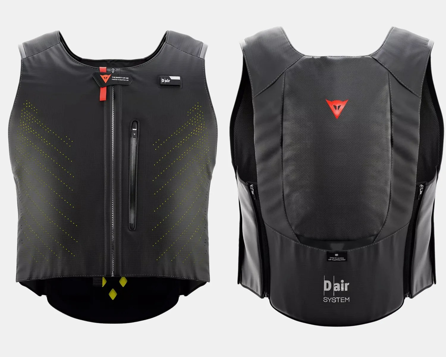 smart air vest front back