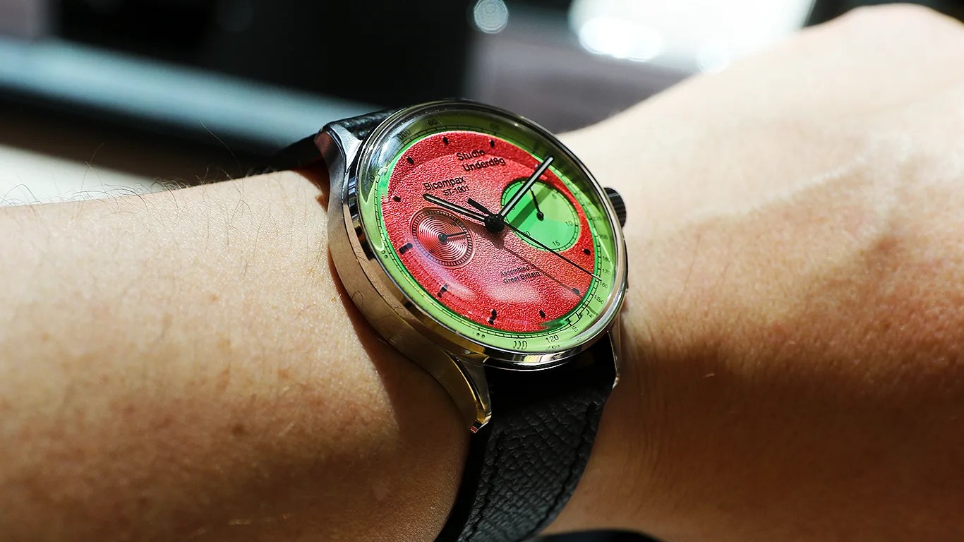 a studio underd0g watch on a mans wrist