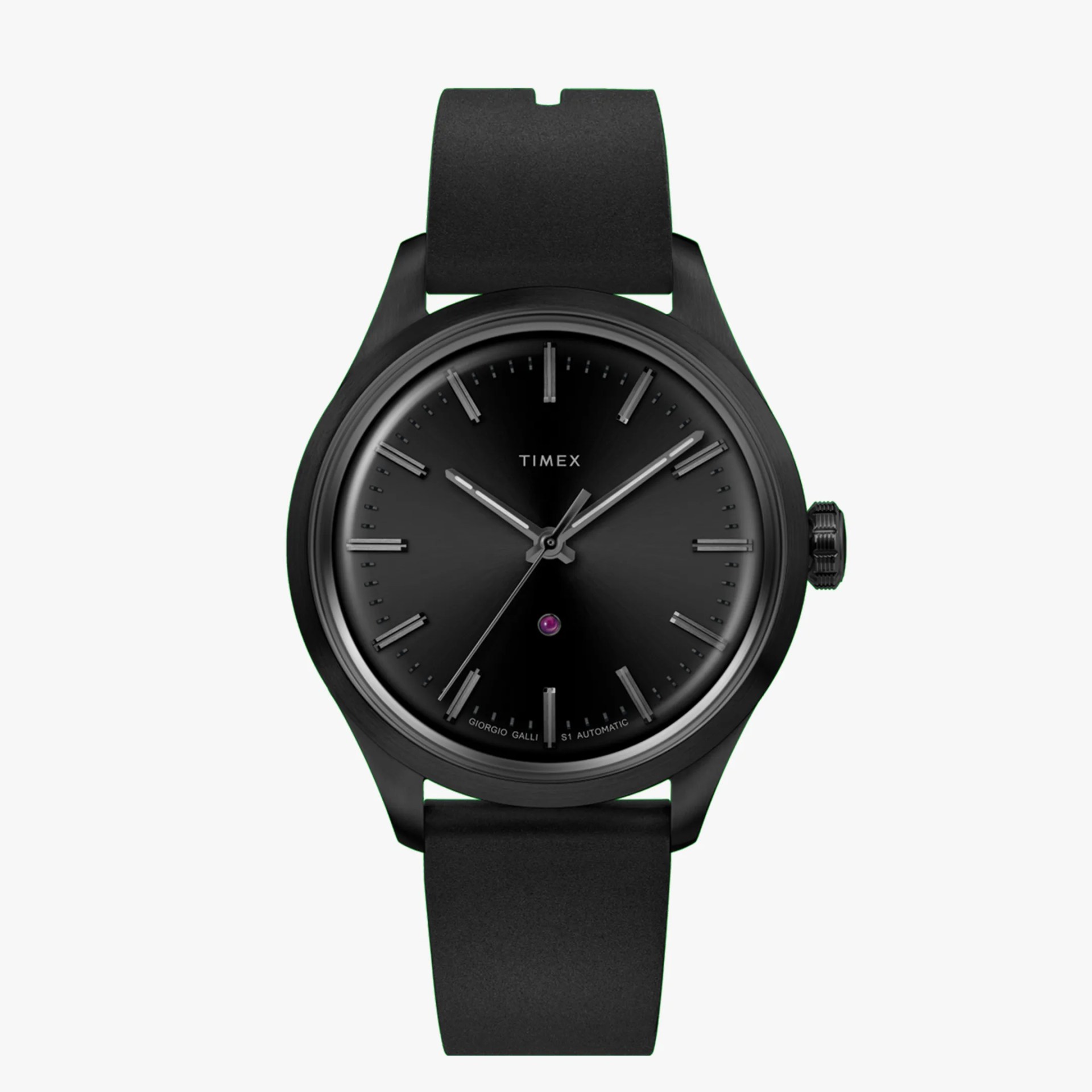 black timex automatic watch