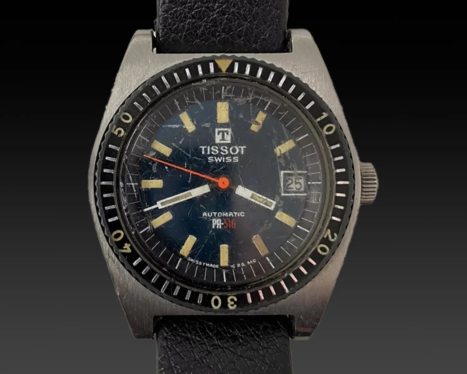 a vintage tissot pr516 james bond watch