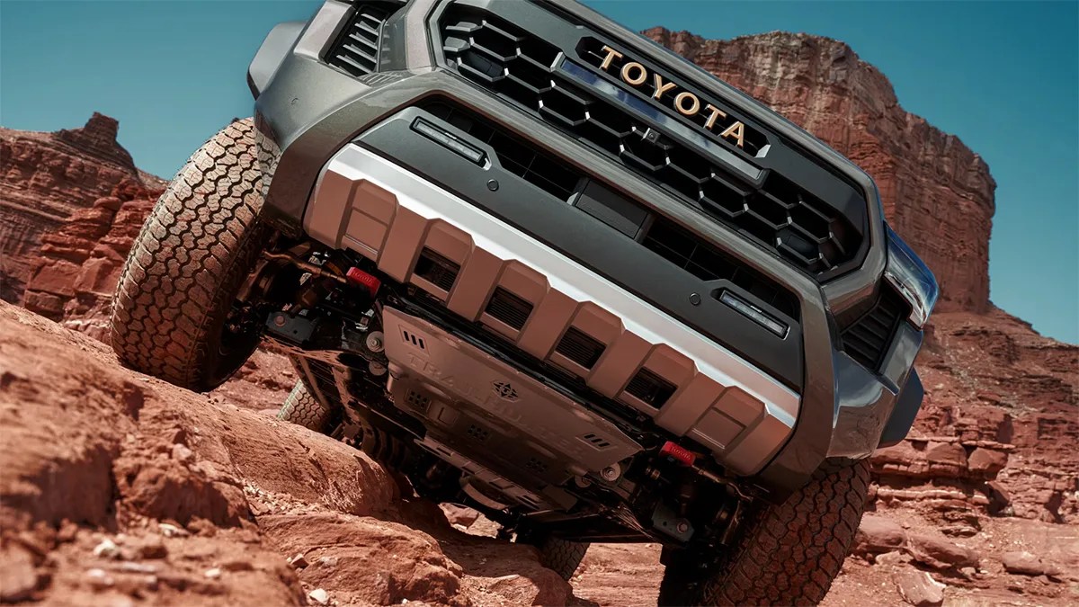 2025 toyota tacoma crawling over rocks
