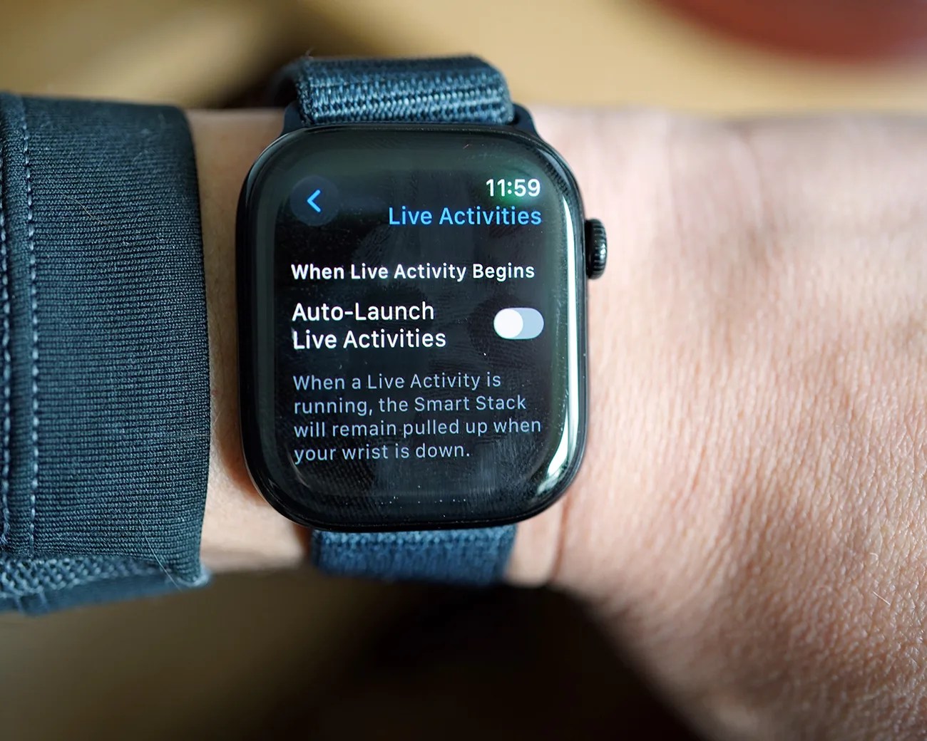 Apple Watch turn off Live Activities feature