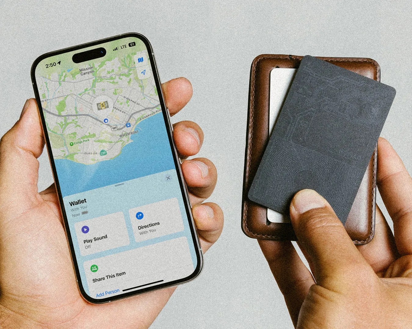Nomad Wallet Tracking Card and App