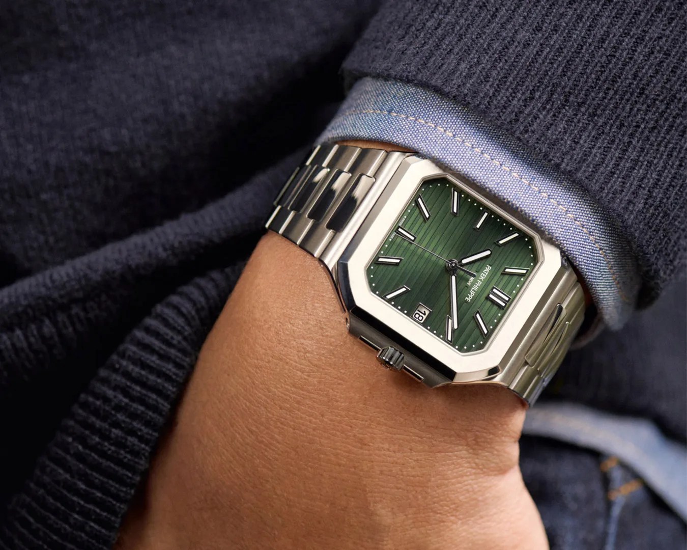 person wearing Patek Philippe Cubitus Watch