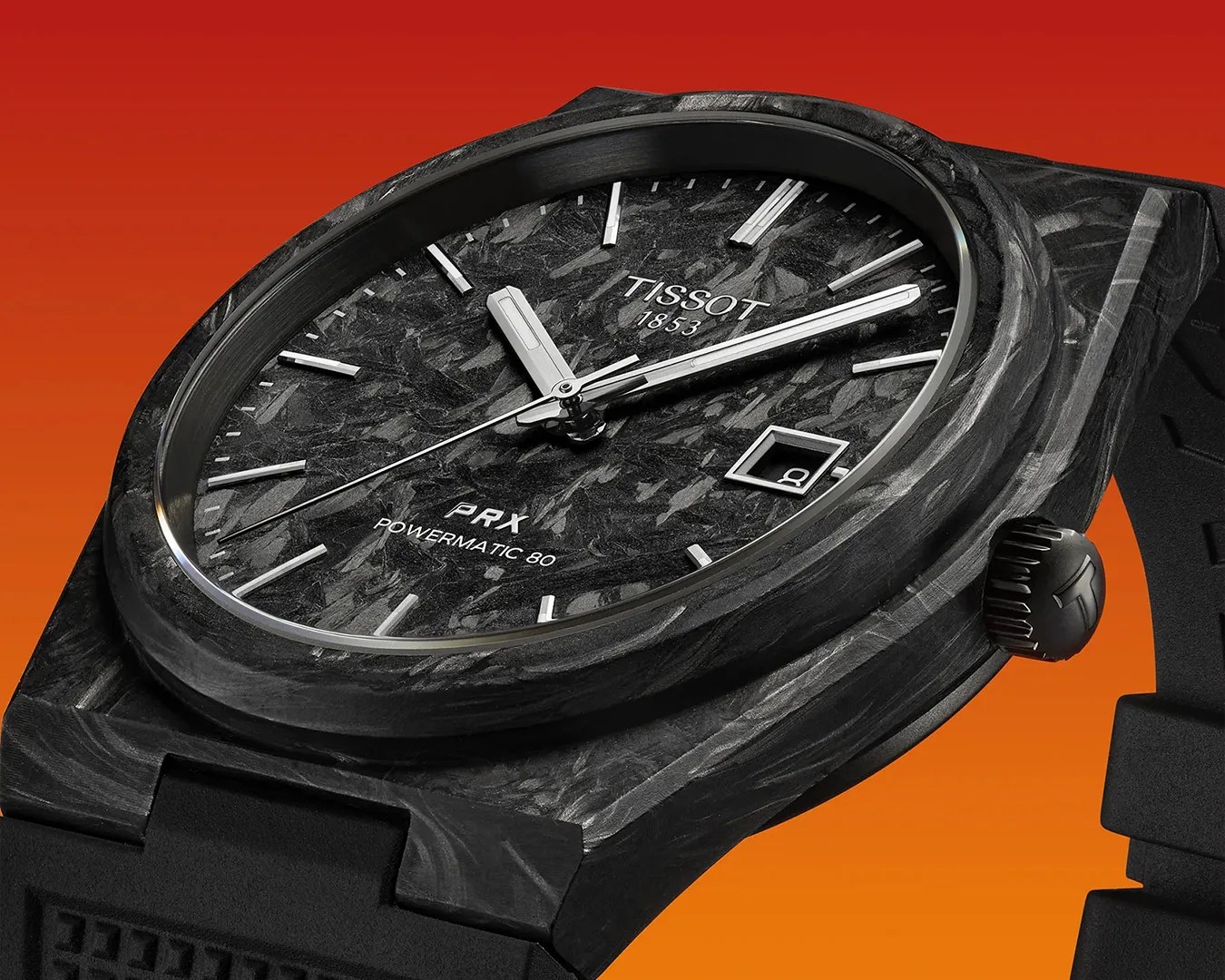 Tissot PRX Powermatic 80 Forged Carbon watch