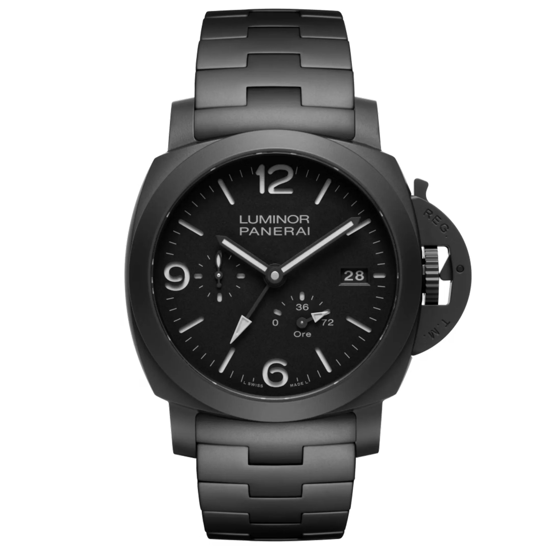 Panerai Luminor GMT Power Reserve Ceramica on white background