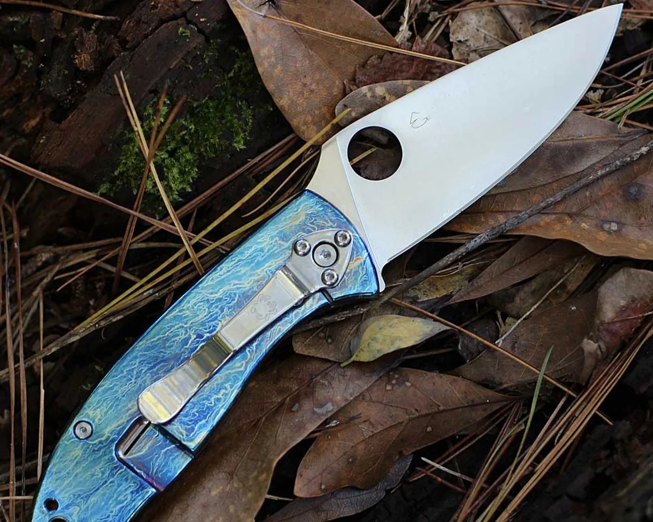 Spyderco Tenacious R.I.L. Blue Disarray knife