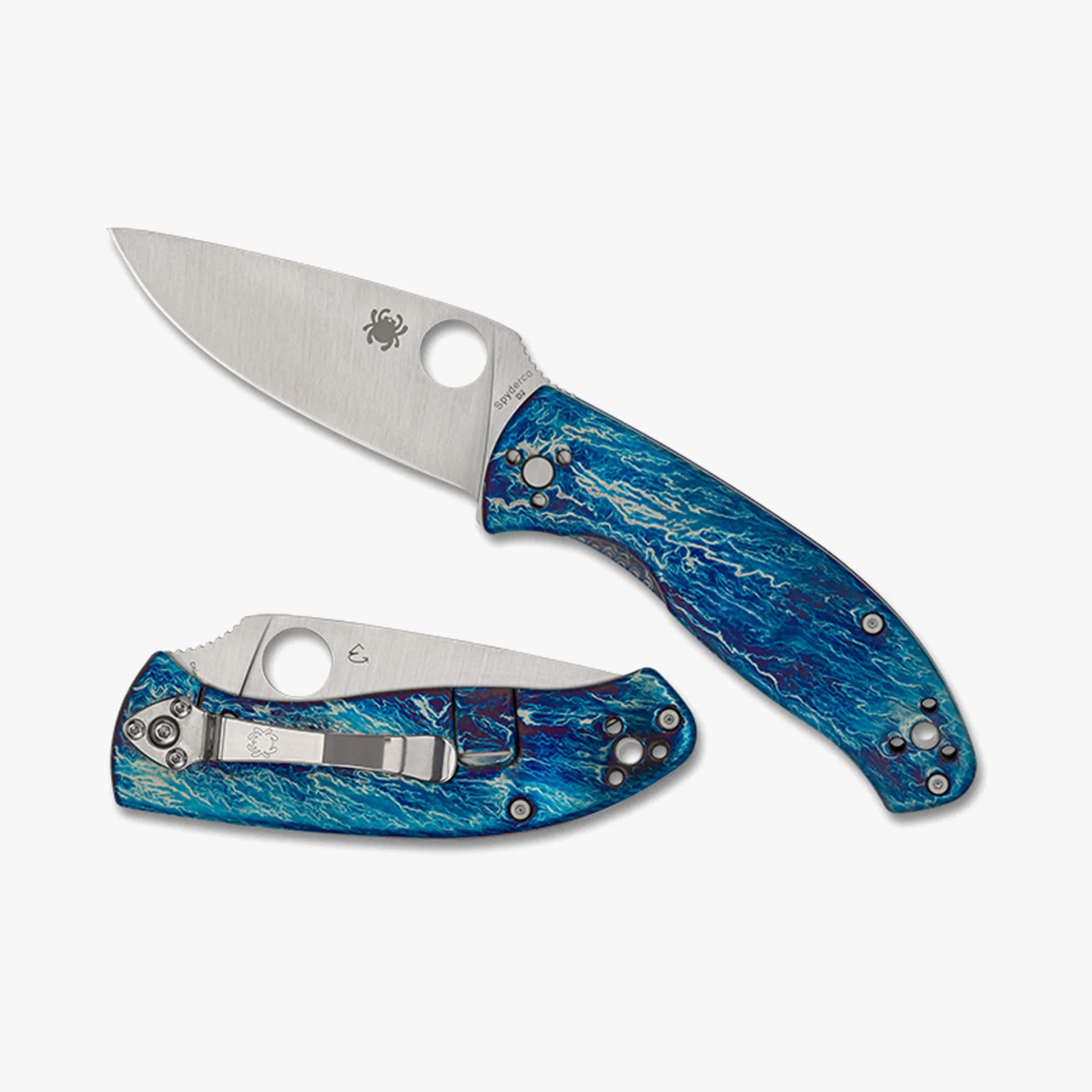 Spyderco Tenacious R.I.L. Blue Disarray knife