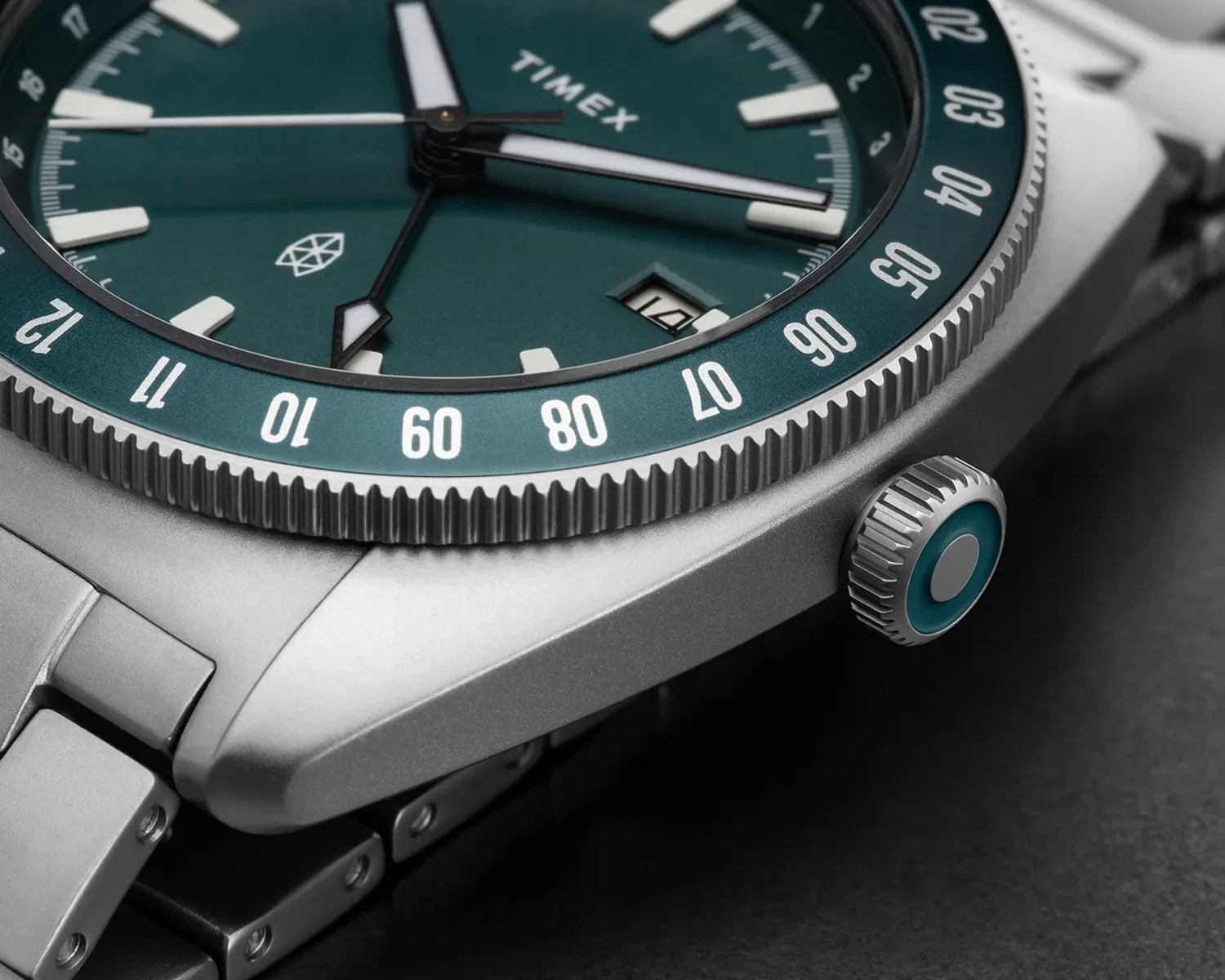 Timex x The James Brand Titanium Automatic GMT emerald edition