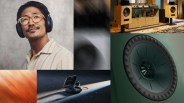collage of speakers and headphones