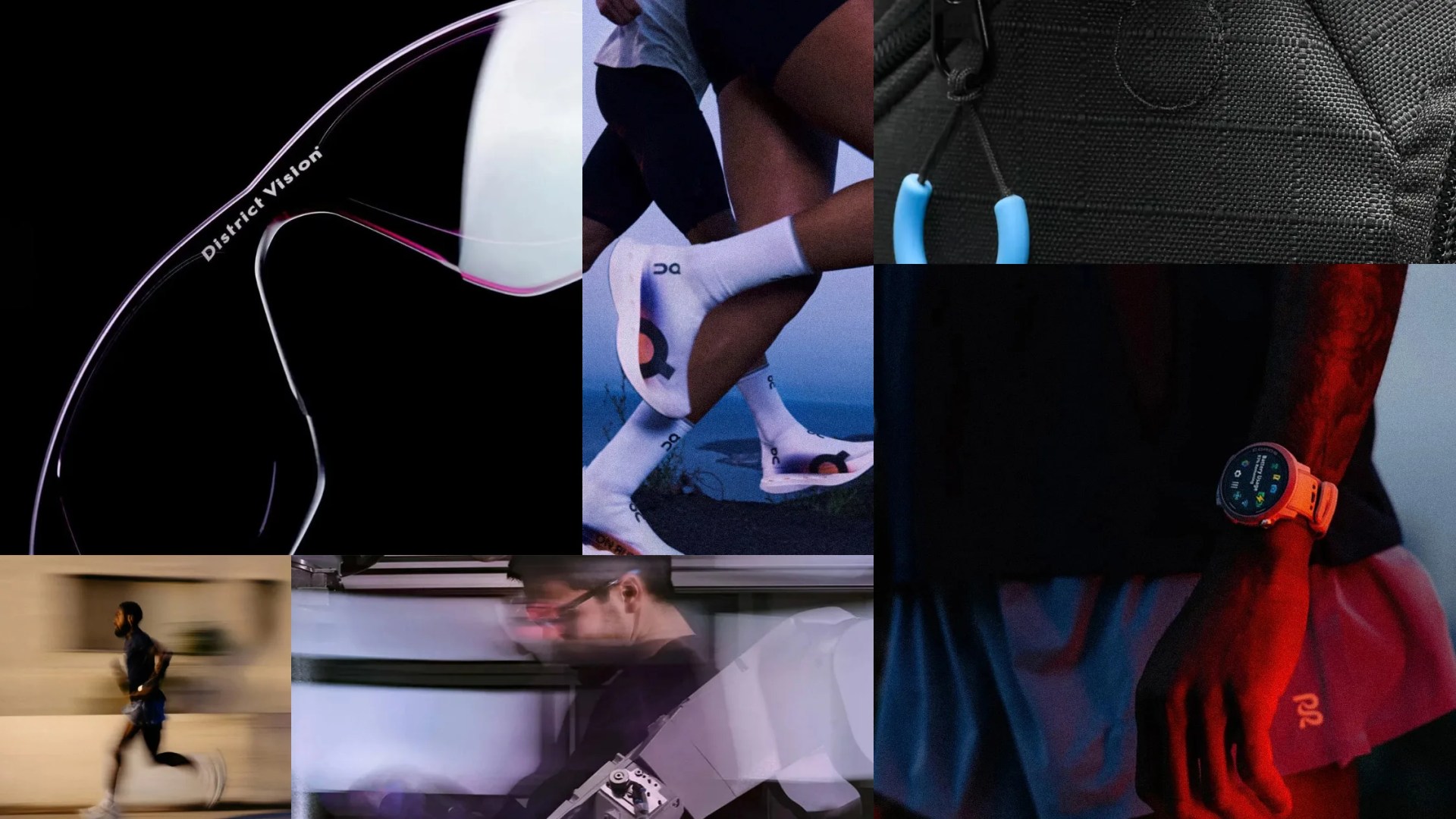 collage of fitness products