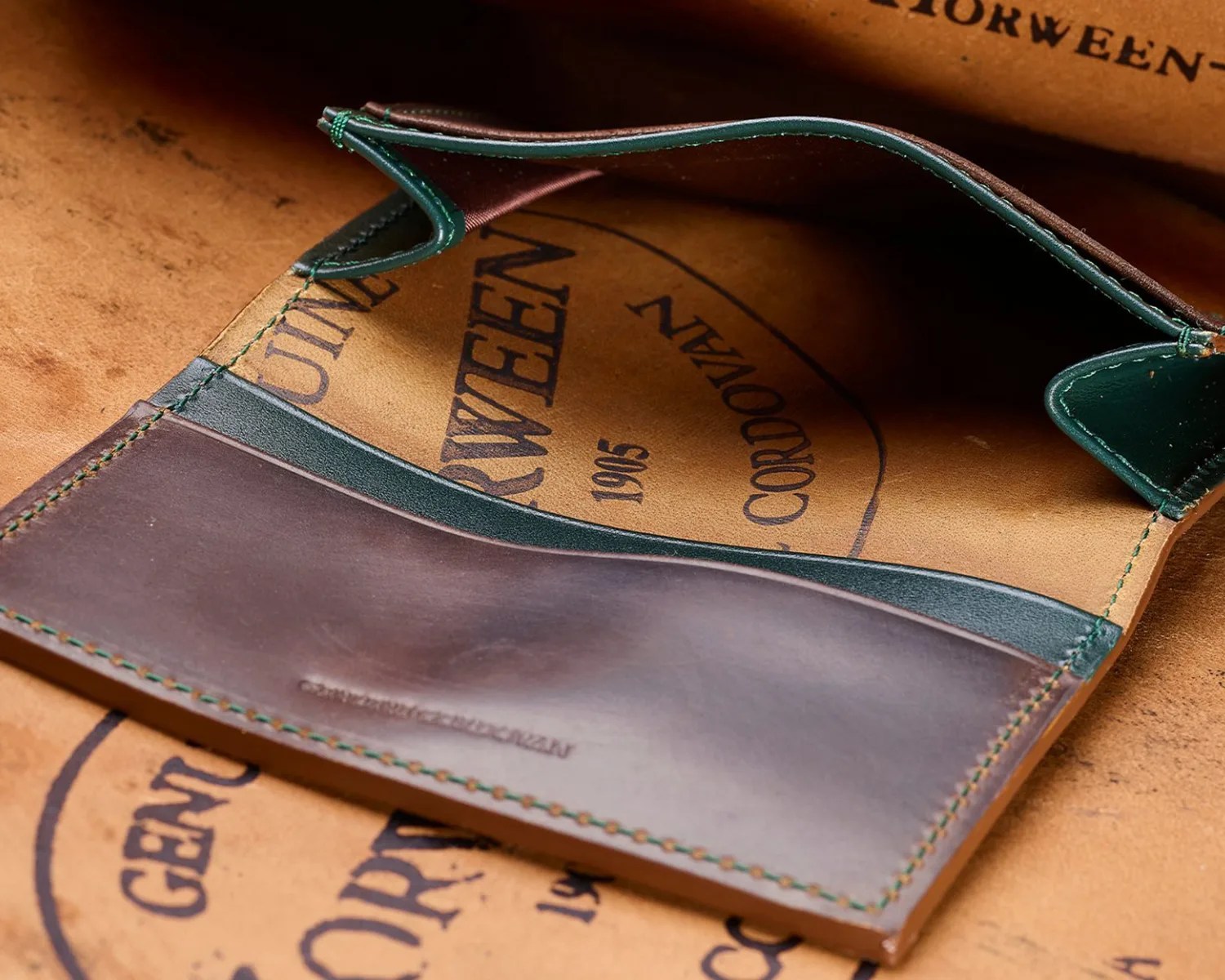 a crocket and jones wallet made with horween leather