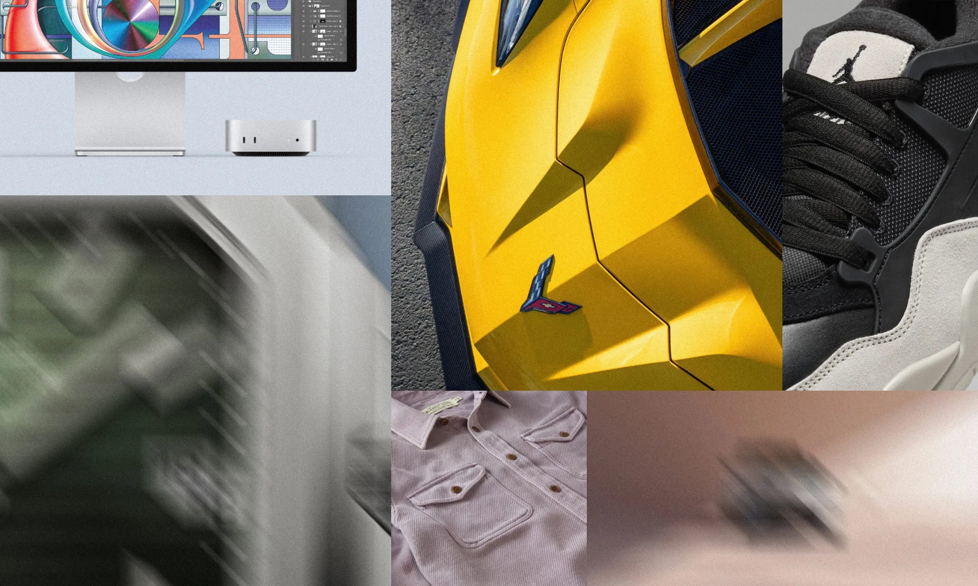 product collage of best products of 2024: computers, cars, watches, shirts