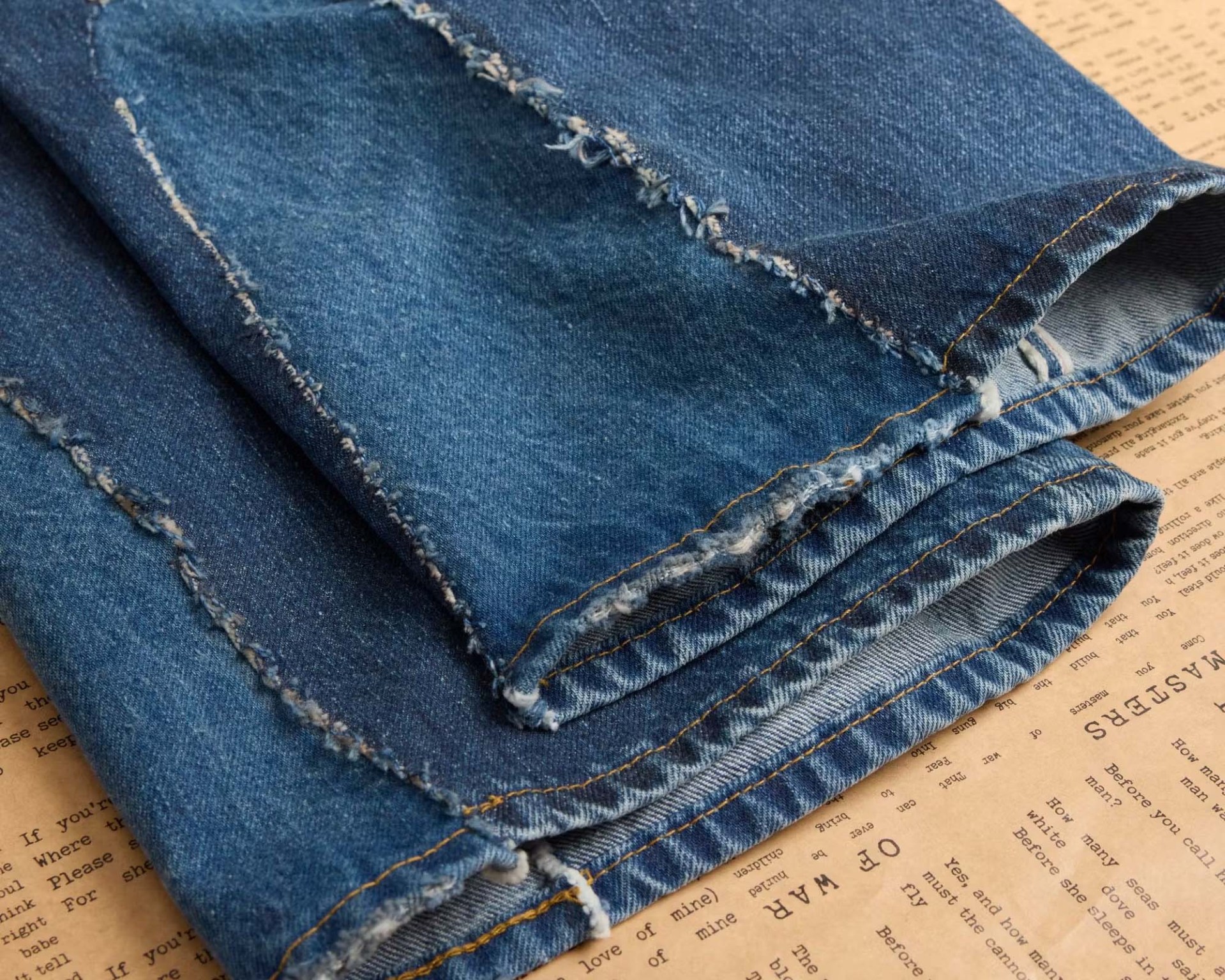 pant legs of levi's jeans