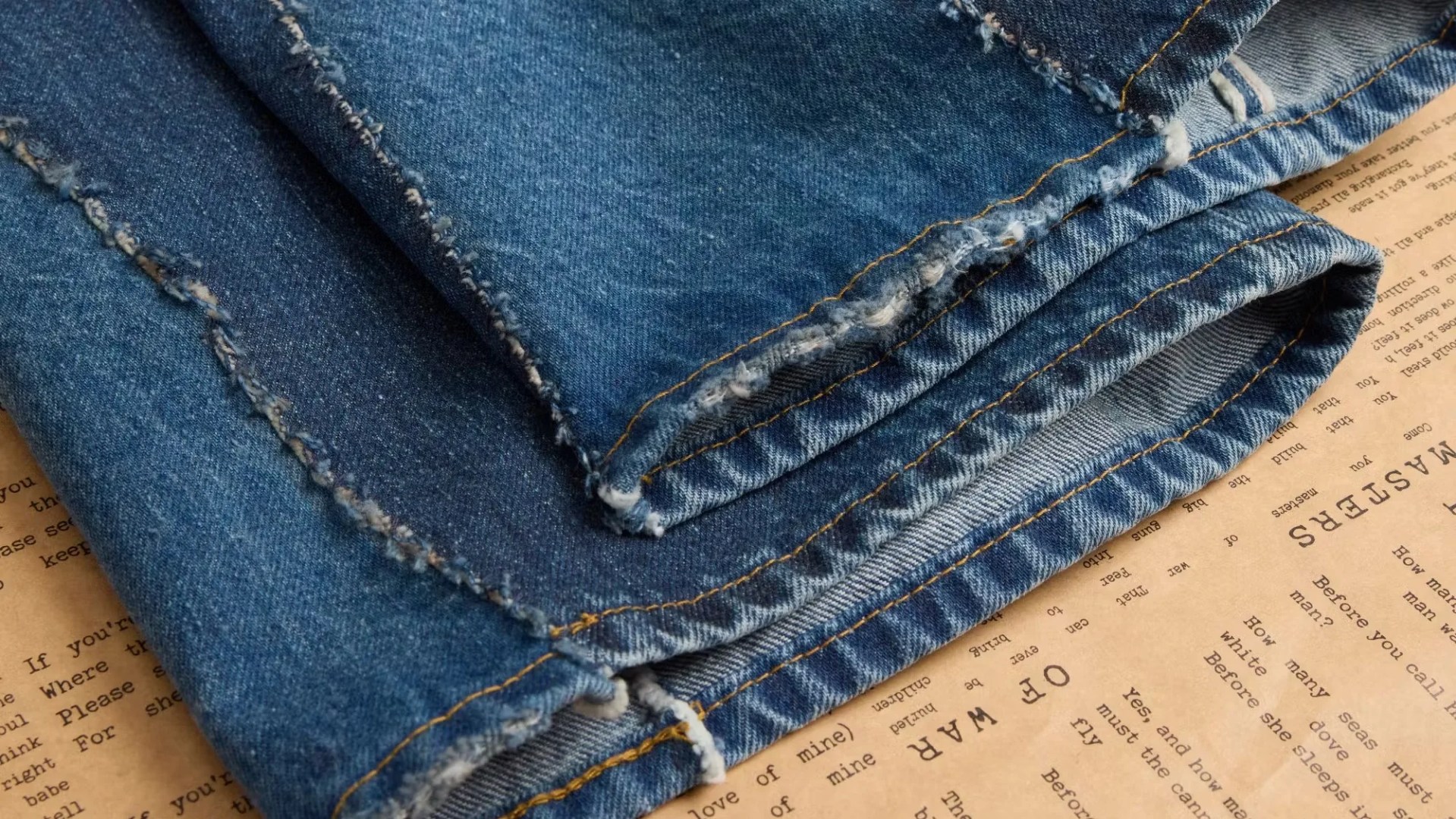 pant legs of levi's jeans