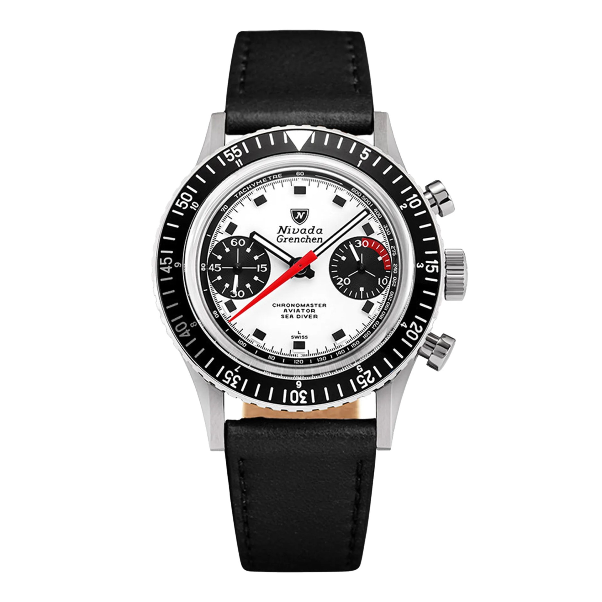 a nivada grenchen chronograph watch