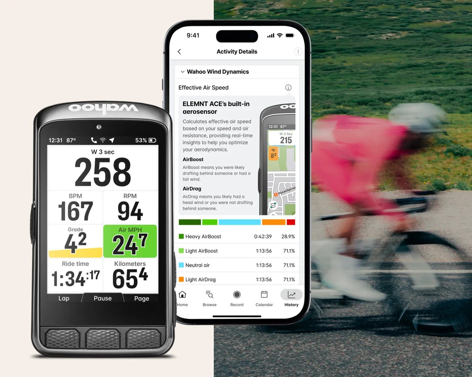 wahoo elemnt ace wind sensor data