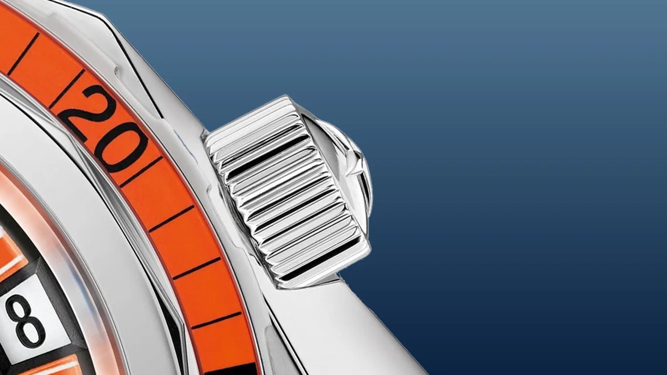 a closeup of a zenith dive watch
