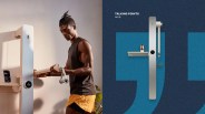 talking points amp man working out using machine