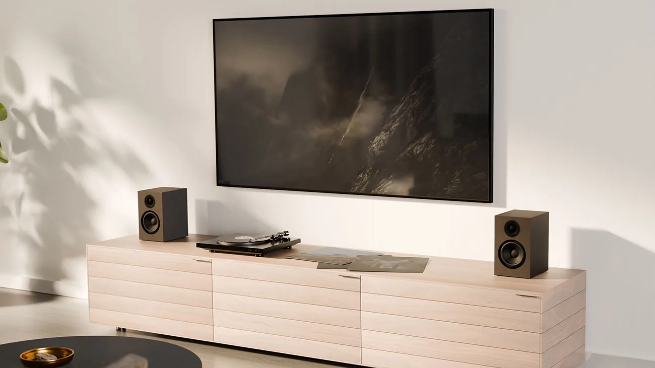 Audio Pro A28 wireless speakers in walnut