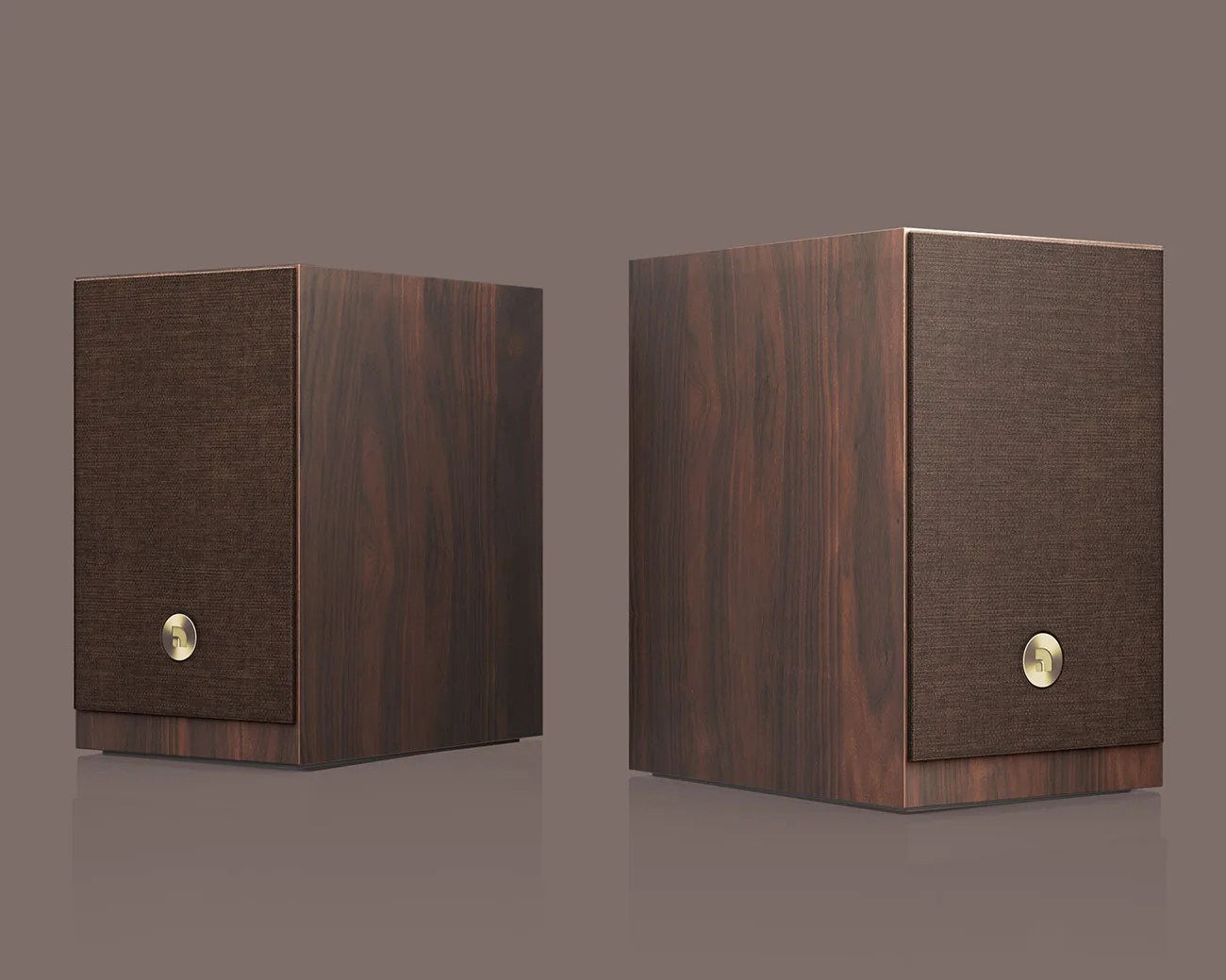 Audio Pro A28 wireless speakers in walnut