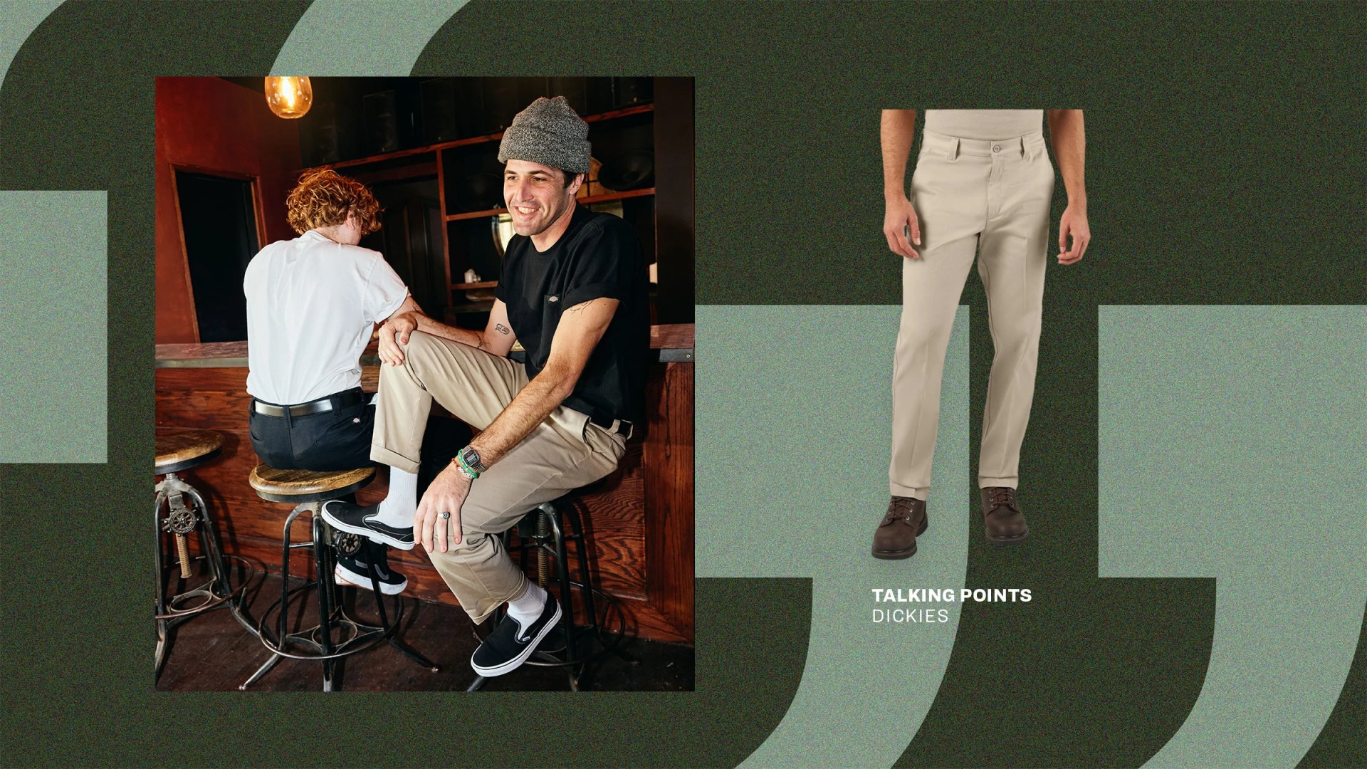 talking points dickies two man sitting together