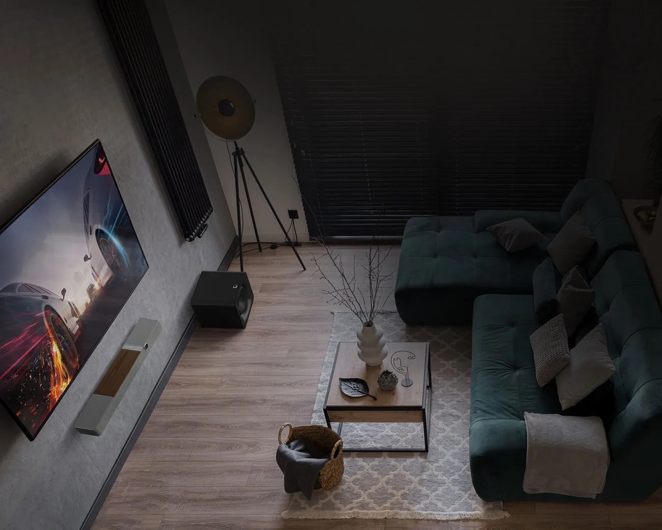 Klipsch Flexus Core 100 soundbar in walnut