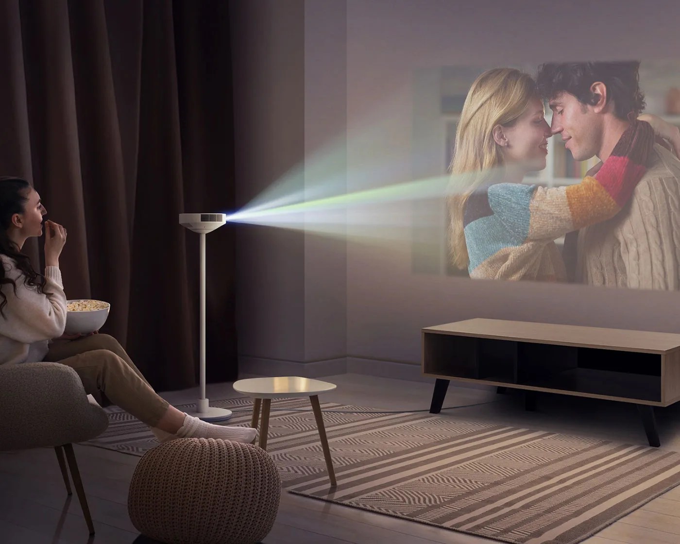 LG PF600U lamp and projector