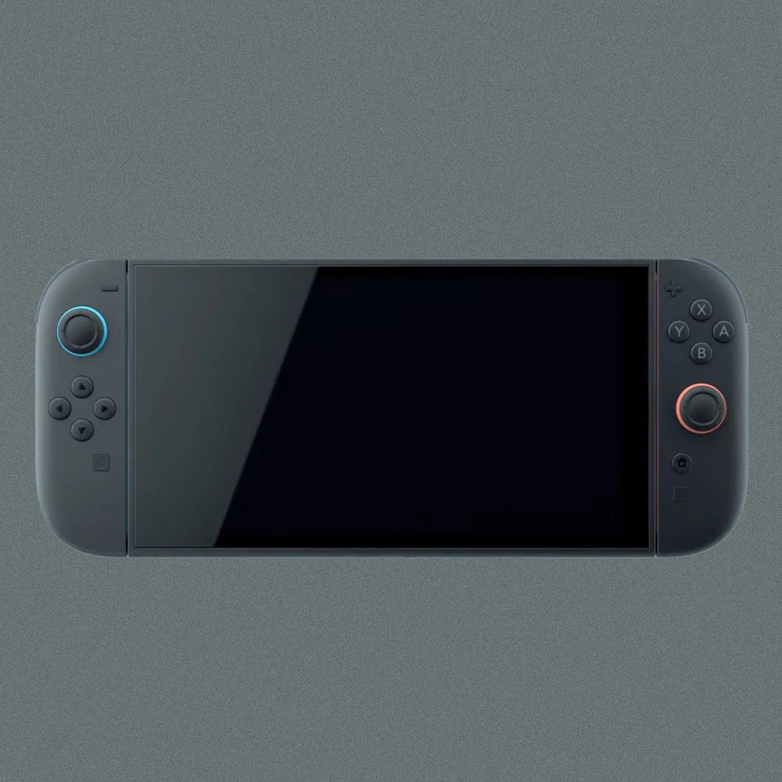 The Nintendo Switch 2 shown against a grey a background.