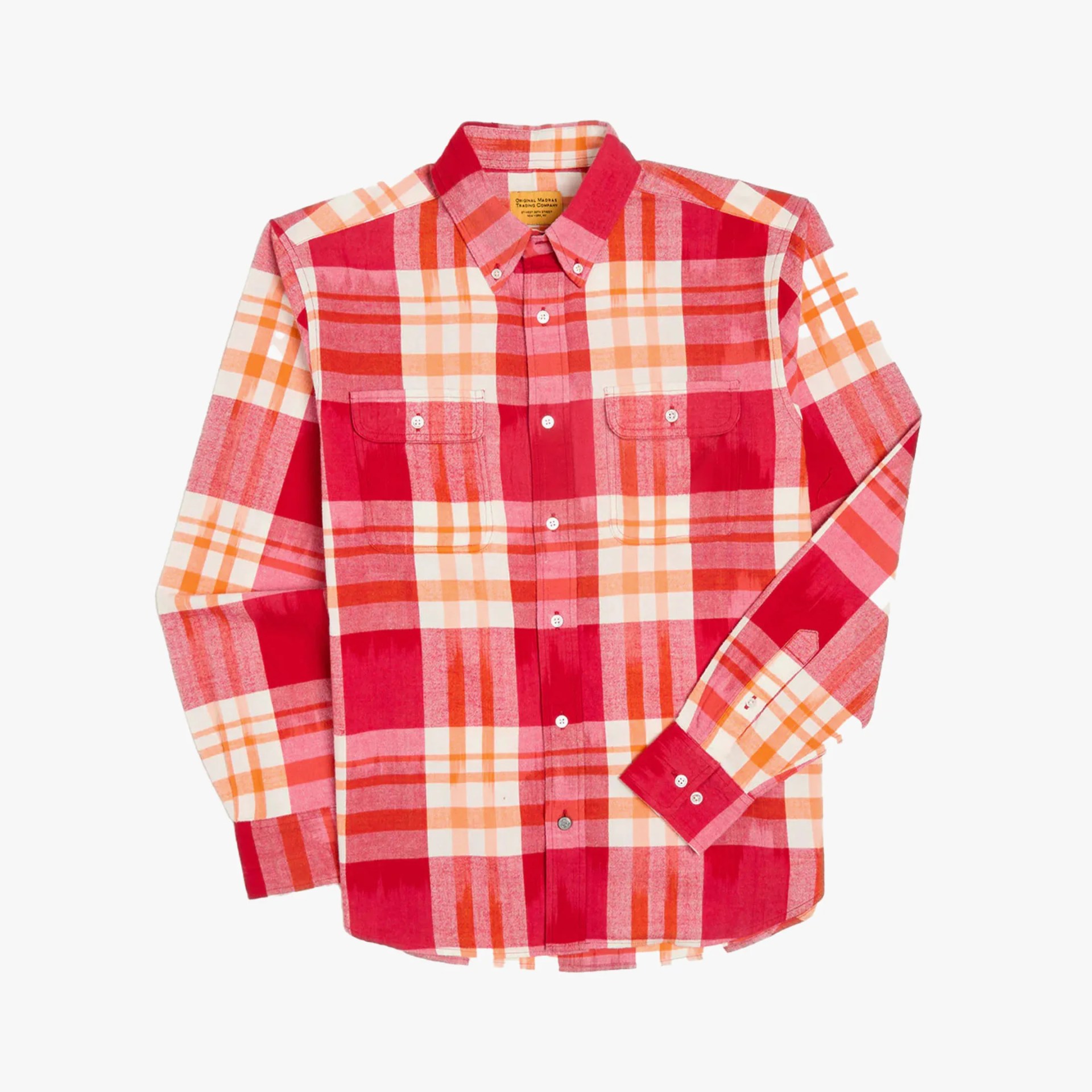 red yellow and white plaid shirt