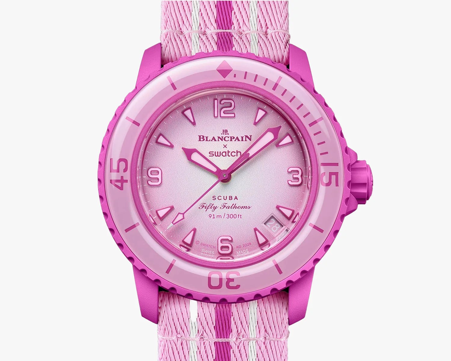 a pink watch