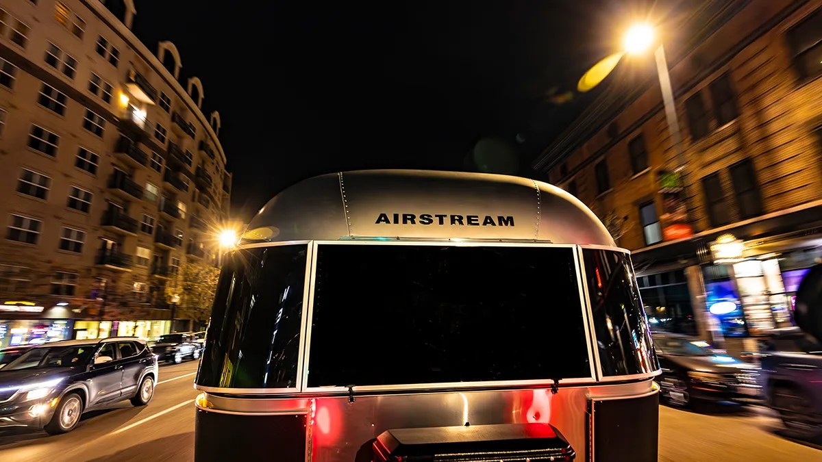 airstream midnight flamingo night macro