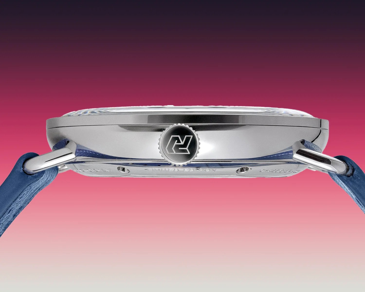 the side profile of an autodromo watch