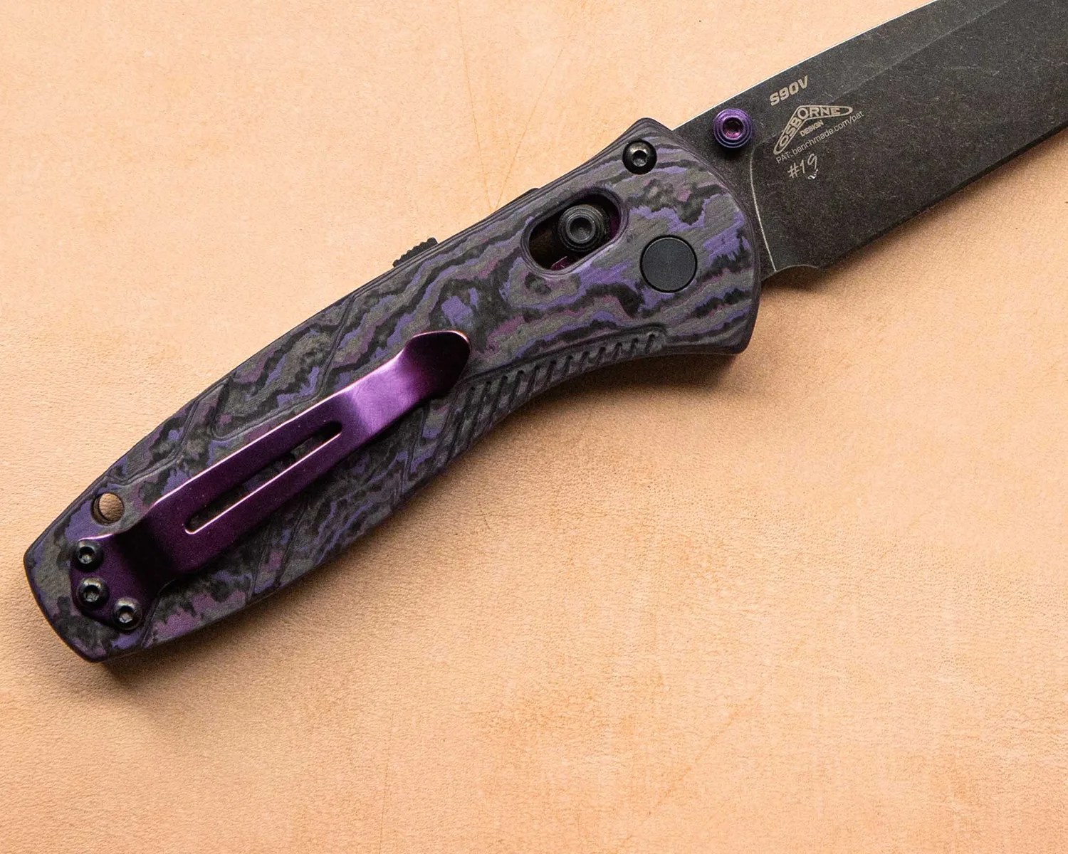 benchmade mini barrage purple detail