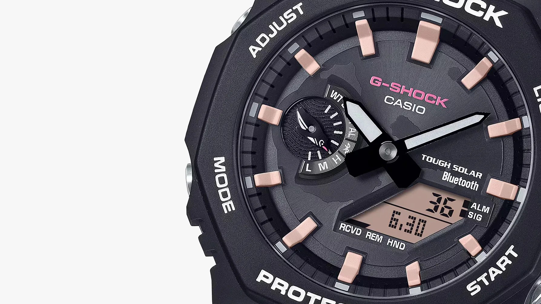 Close up of a watch dial