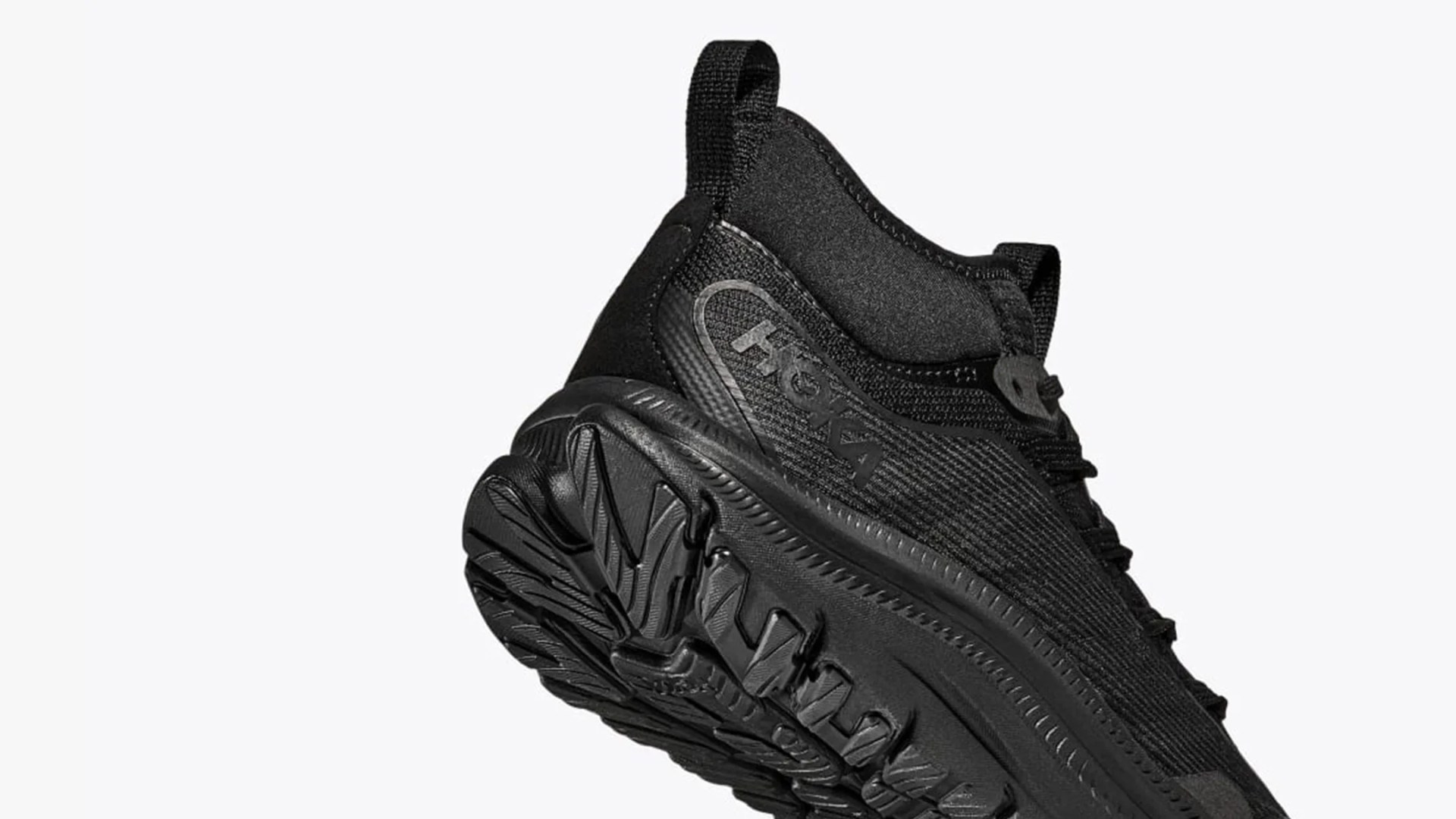 black hoka boot