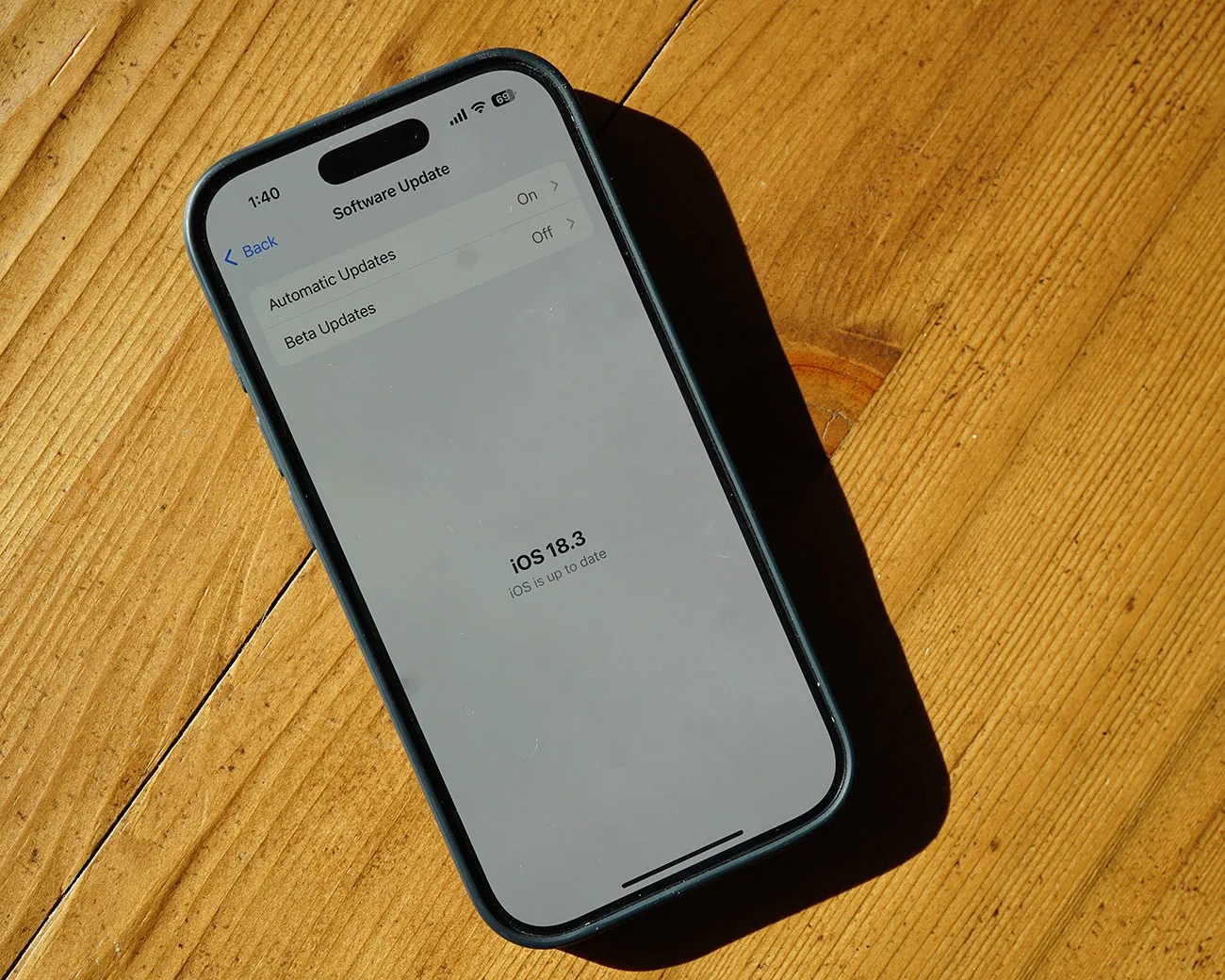iPhone 16 Pro running iOS 18.3