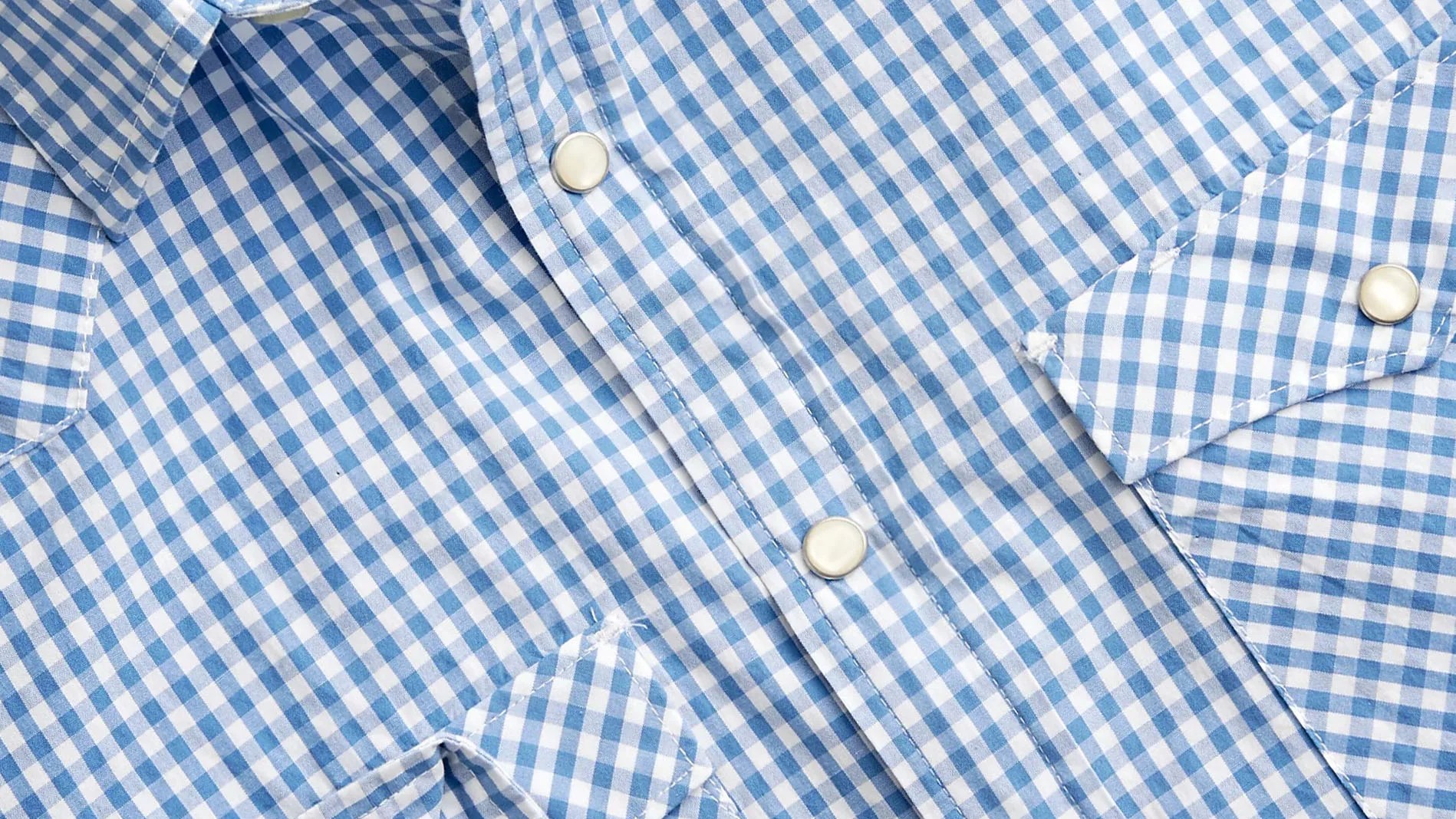 close up of a j crew secret wash western shirt