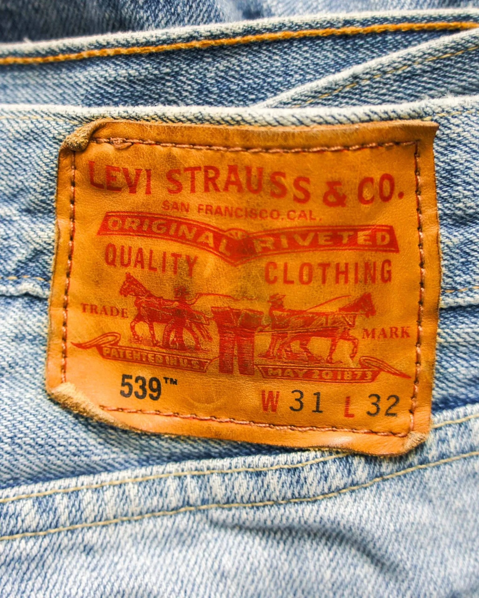 Levi's logo on a pair of jeans