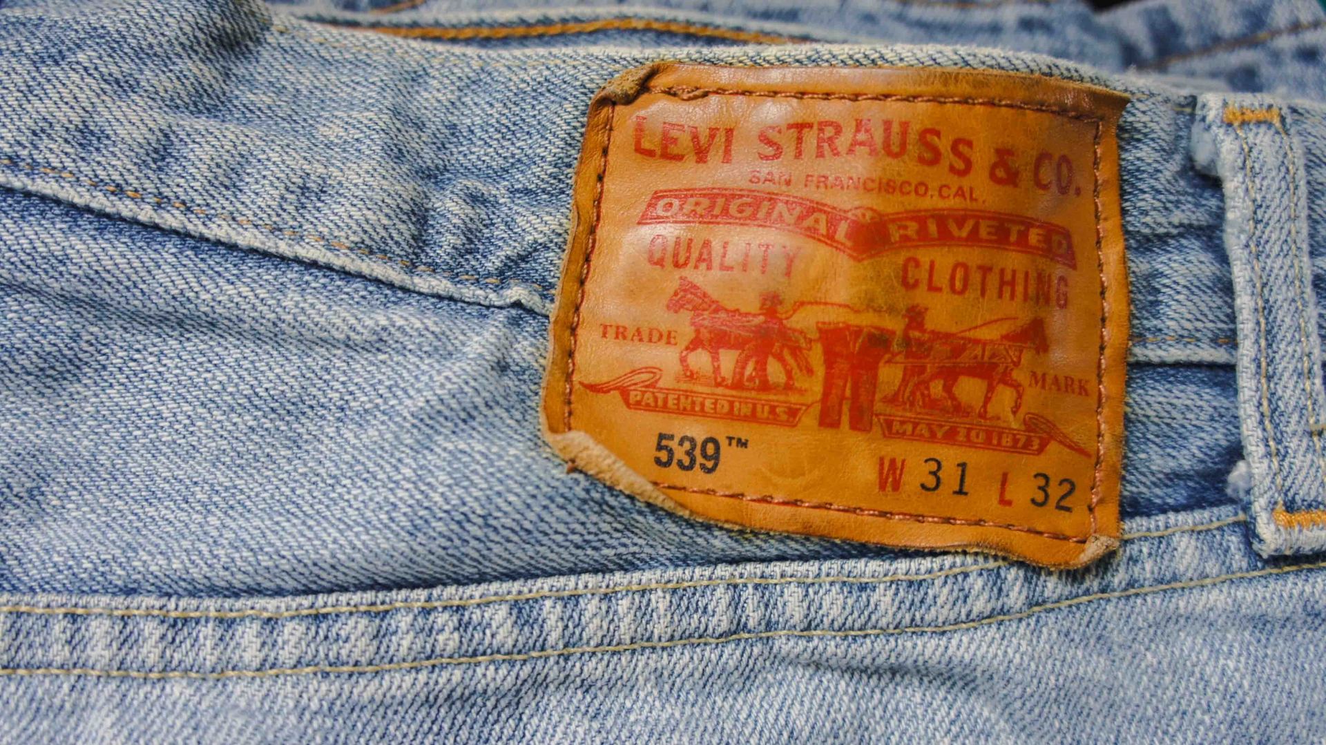 Back tag of a pair of Levi's jeans