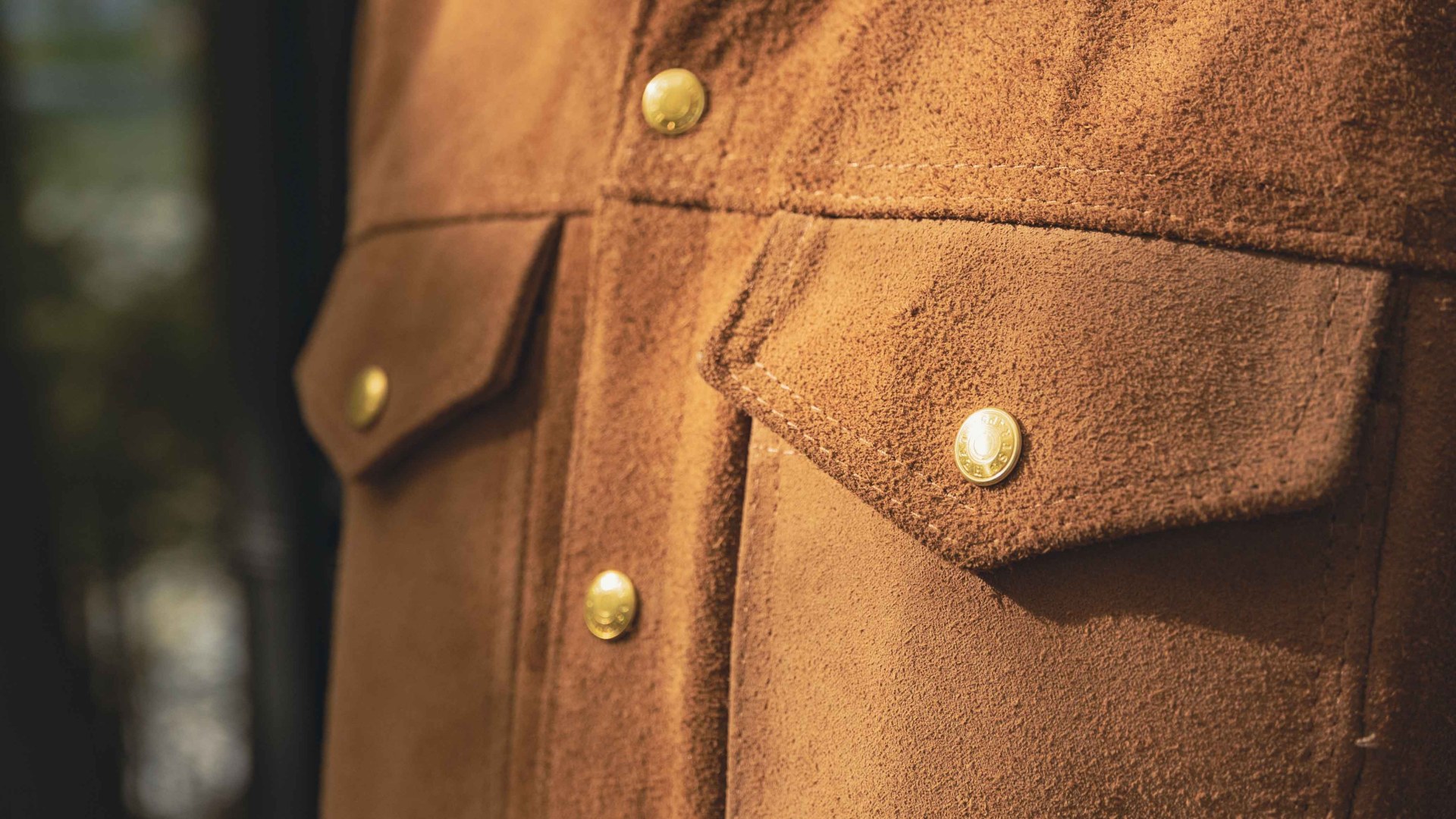 close up of a brown leather jacket