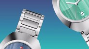 closeup shots of two rado watches