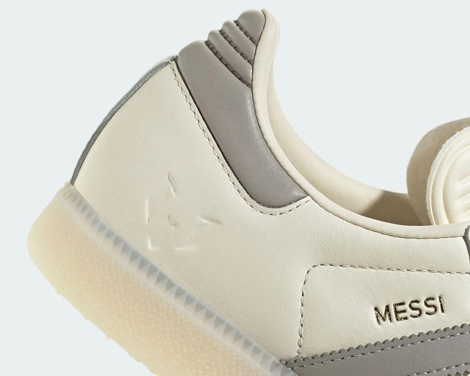 Close up of a white sneaker