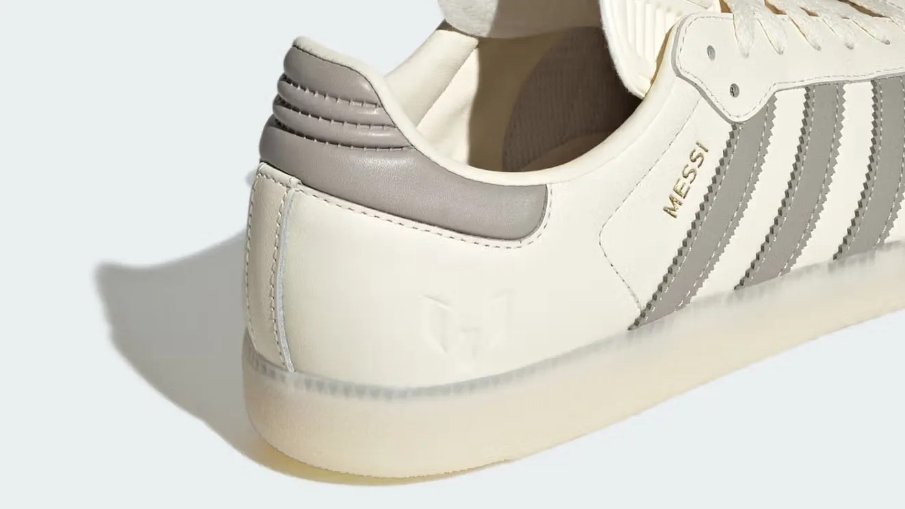 Heel of a white sneaker