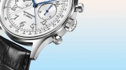 a closeup of a seagull chronograph watch